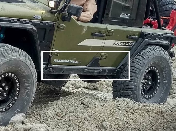 Armor Rock Sliders for SCX10 Jeep JK