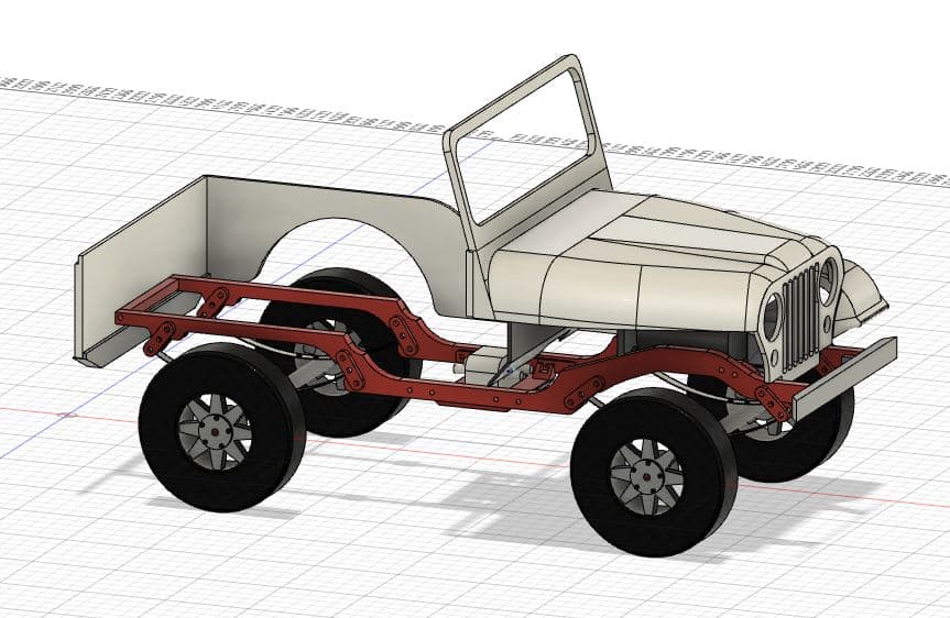 RC Jeep CJ5 Chassis (1/10 Scale)
