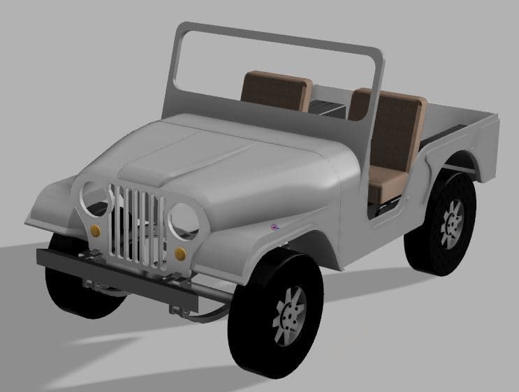 Jeep CJ-5 Body for SCX10 Scale Chassis