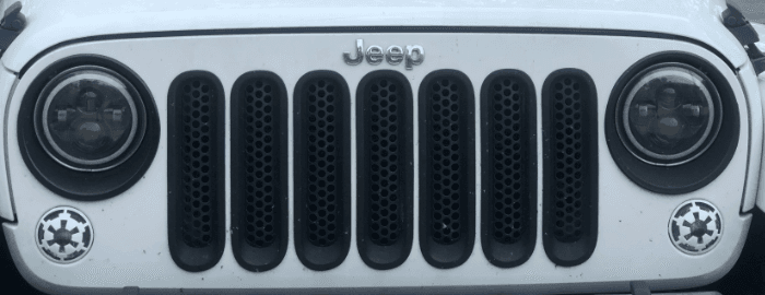 Star Wars Imperial Cog Blinker and Fog Light Grilles for Jeep Wrangler