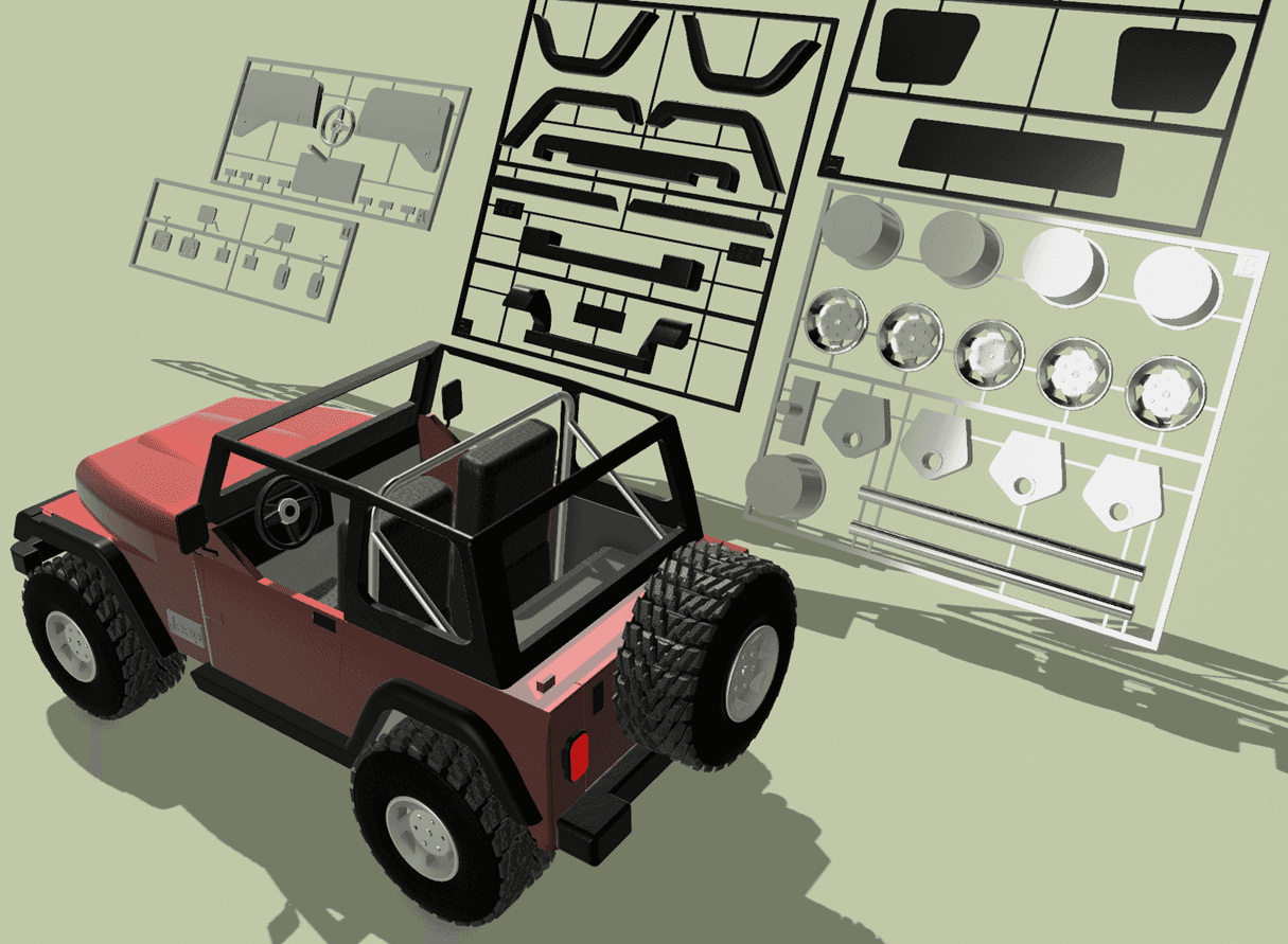 Jeep Wrangler Sahara Model Kit