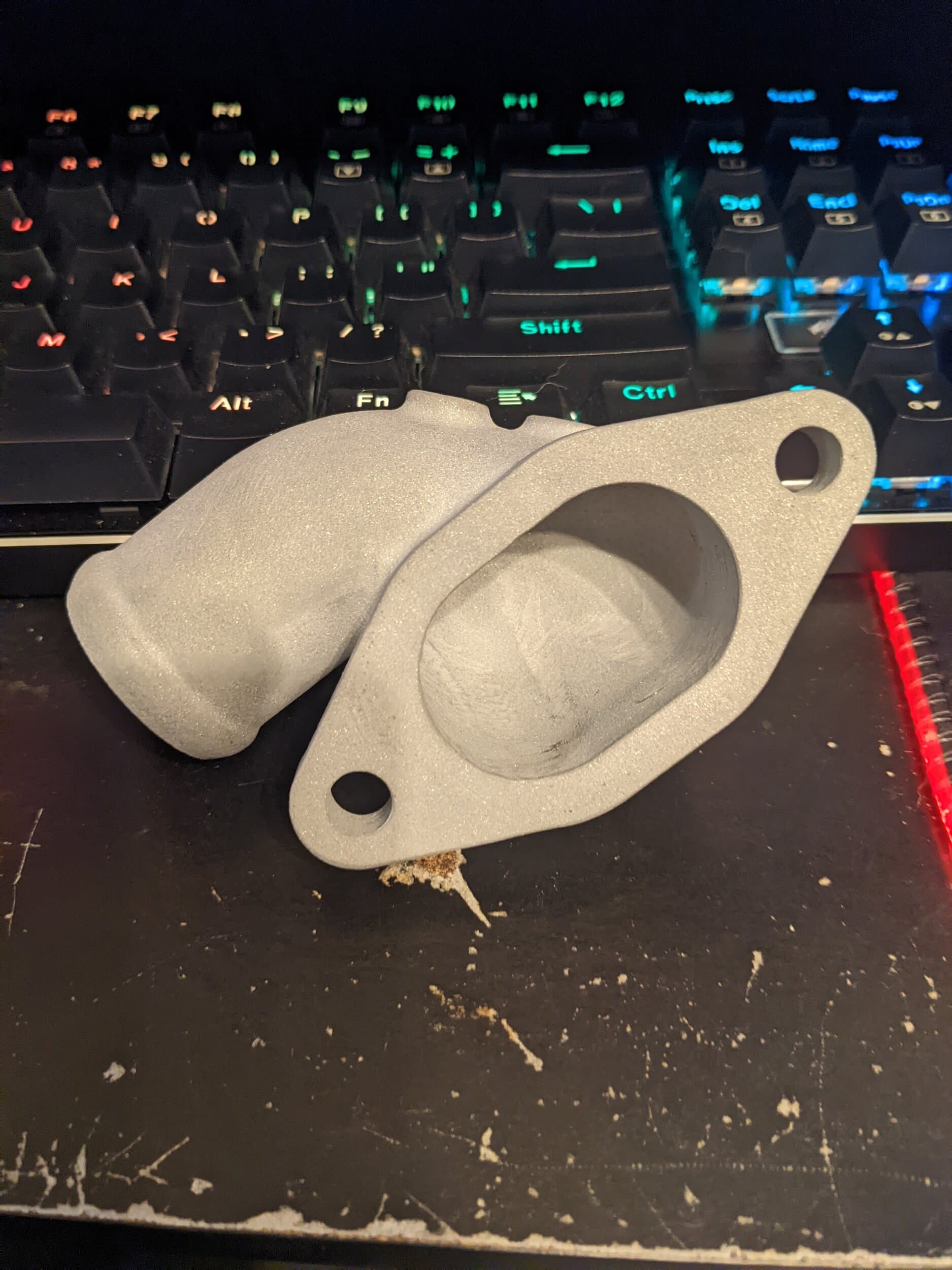 Aluminum Intake Elbow – Metal 3D Print via PCBWay