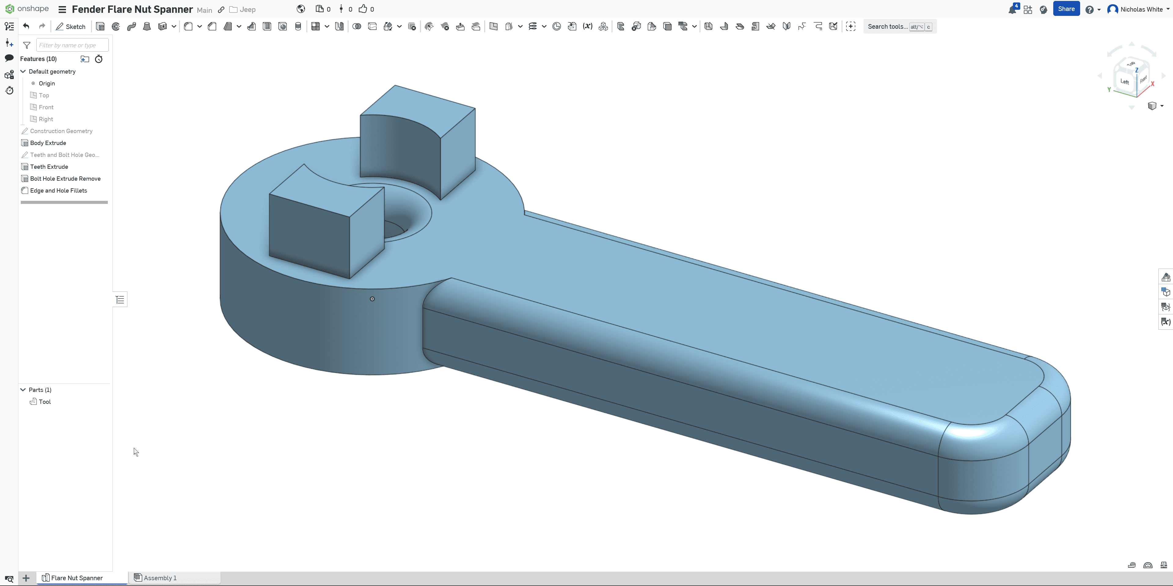 Jeep Wrangler YJ - Fender Flare Nut Spanner + 13mm Hex Adapter