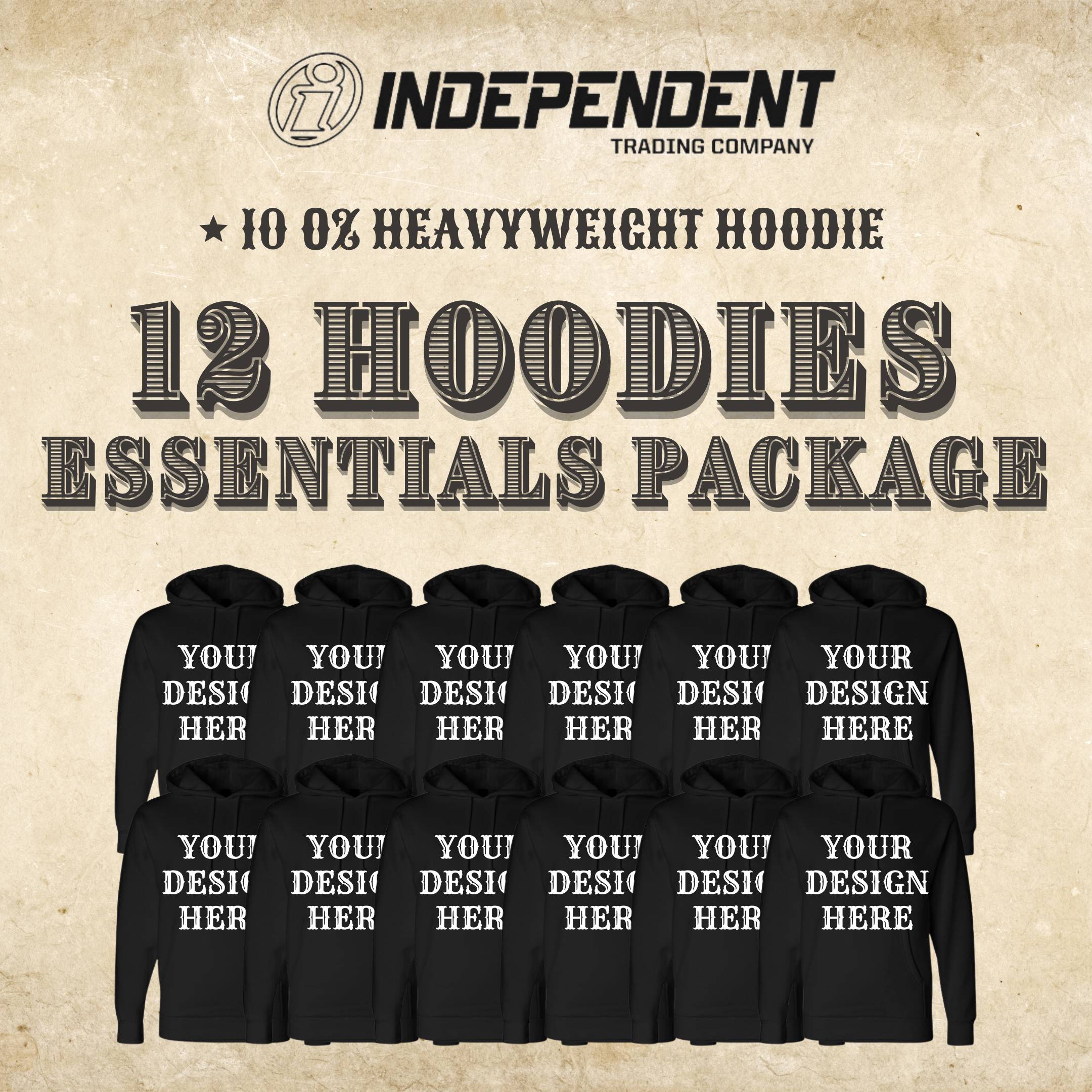 Independent 12 Black Hoodie Essentials Package