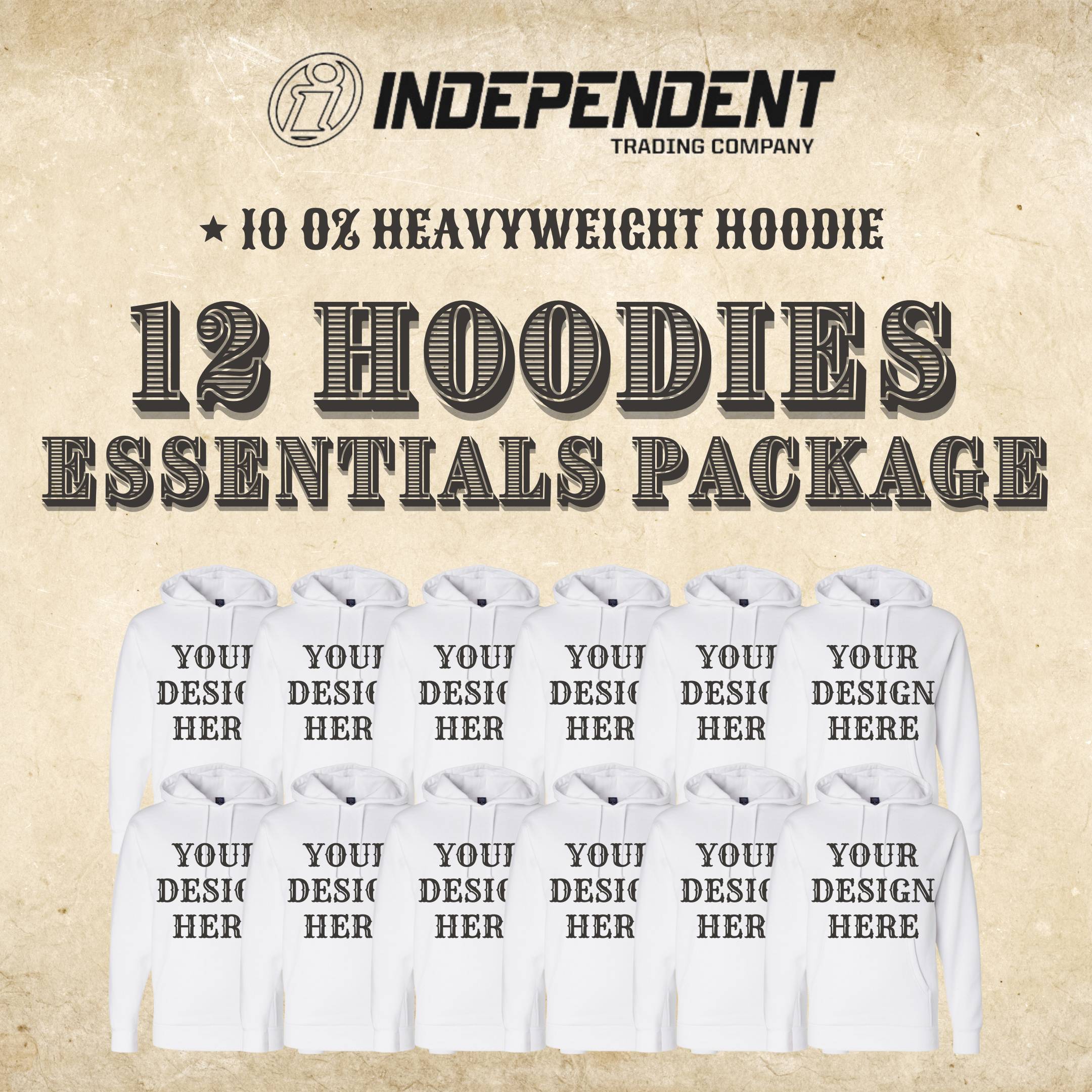 Independent 12 White Hoodie Essentials Package