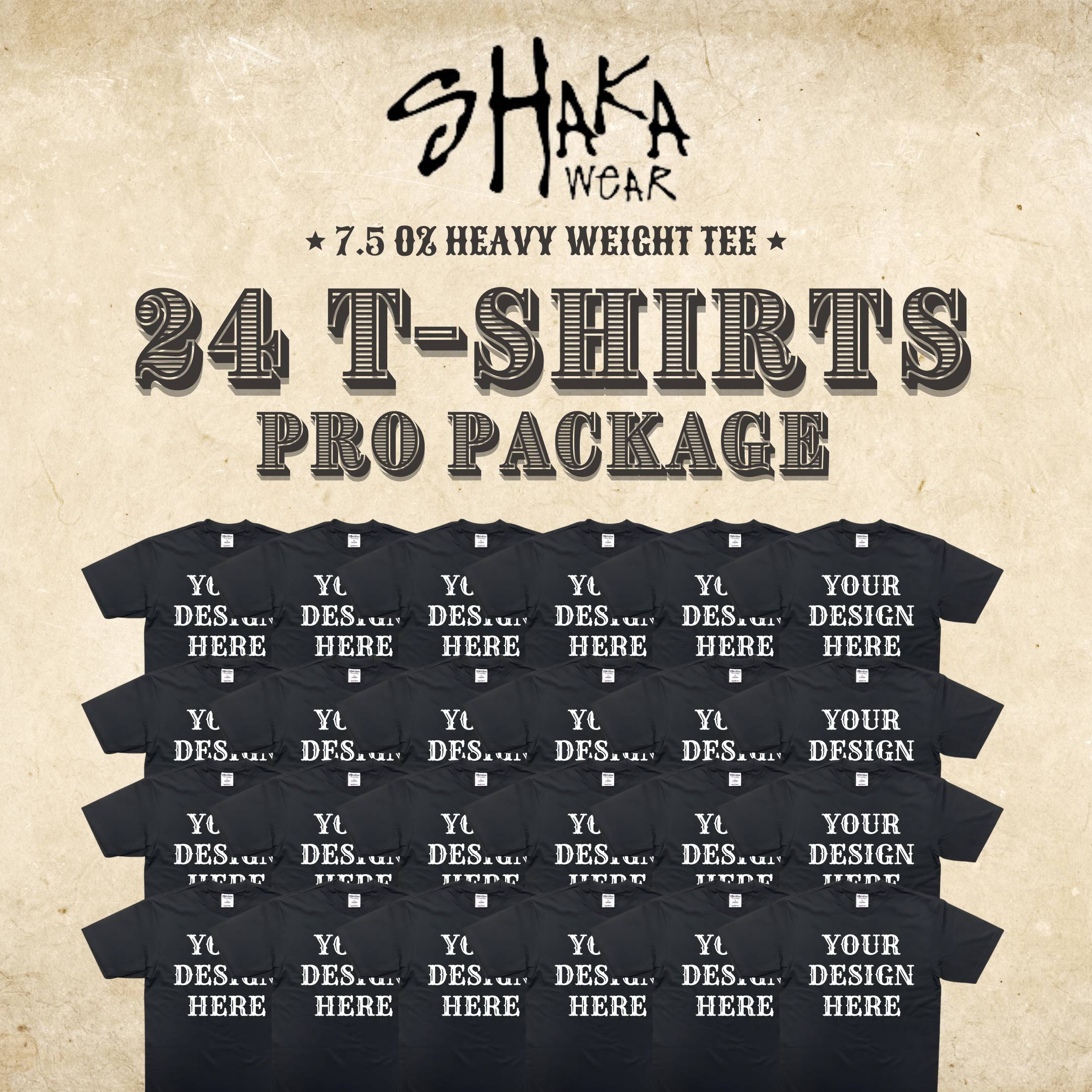 Shaka Wear 24 Black T-Shirt Pro Package