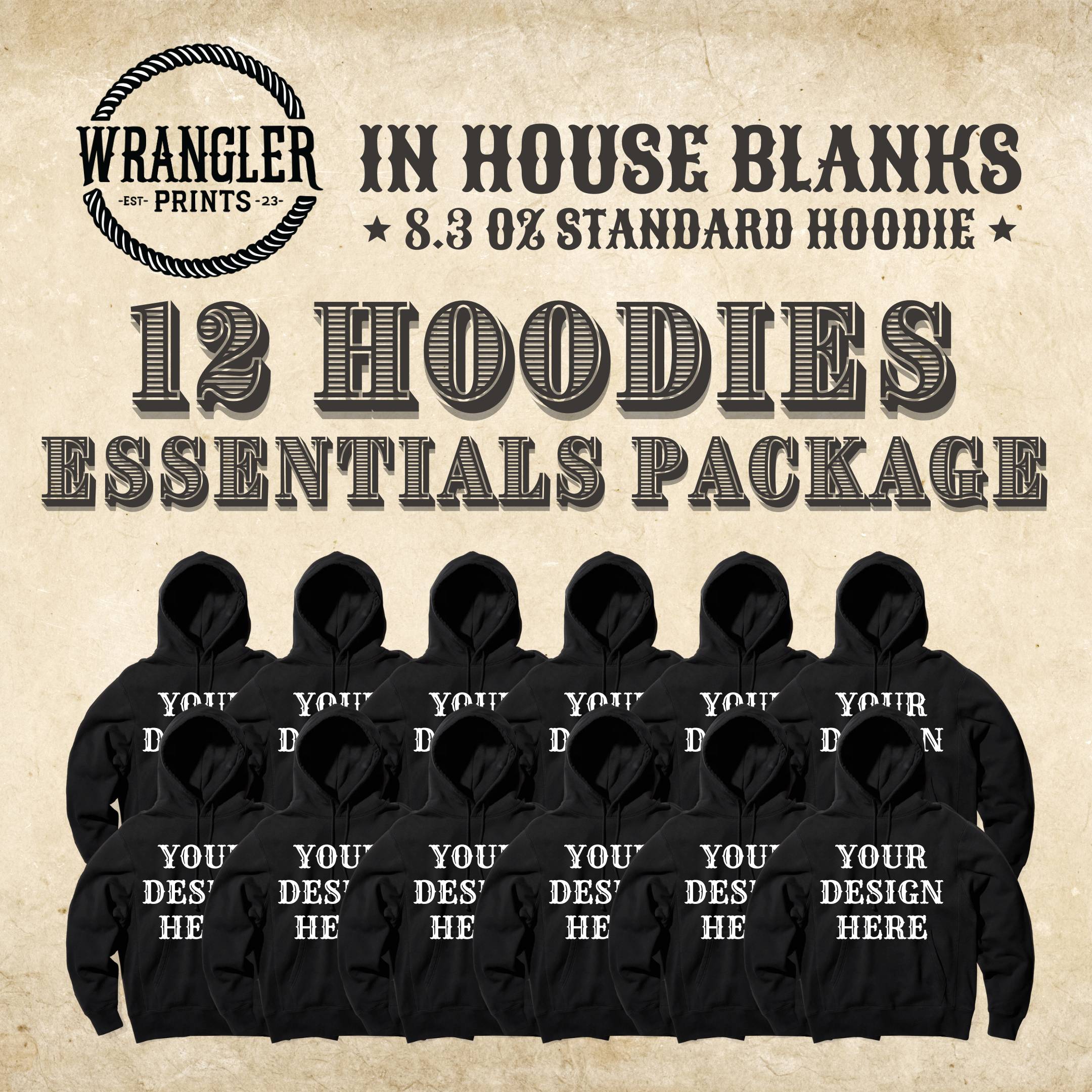 Wrangler Prints 12 Black Hoodie Essentials Package